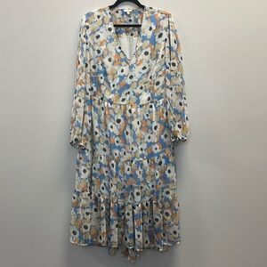 “Joie” Size X-Large Long Sleeve Tiered Floral Fields Dress